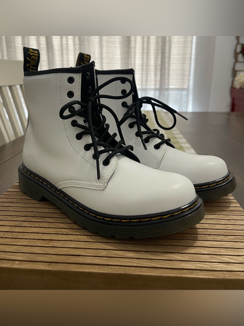 Kids Dr. Martens Black Lace-Up Combat Boots